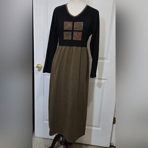 Vtg Erika Studio Long Sleeves Floral S Dress-Modest CottageCore Eclectic Grandma